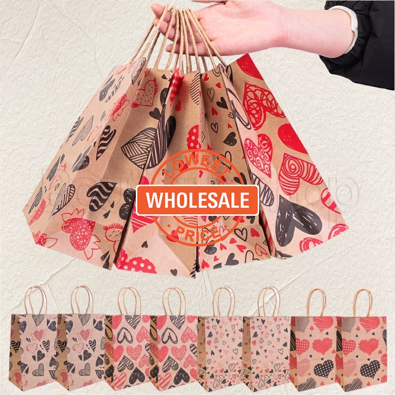 [超低價] 生日禮物紙袋 - 情人節驚喜裝飾袋 - 糖果餅乾玩具手提包 - 輕便購物袋 - 大容量雜貨收納袋