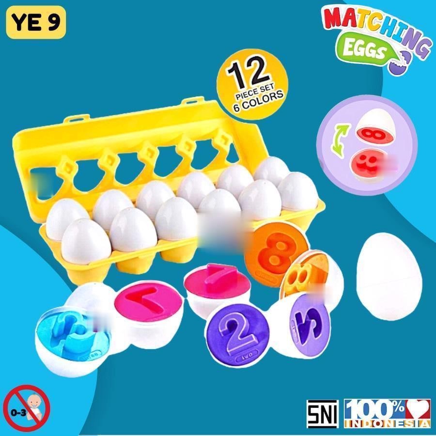 玩具匹配雞蛋 12 個雞蛋拼圖形狀分類器 YE9