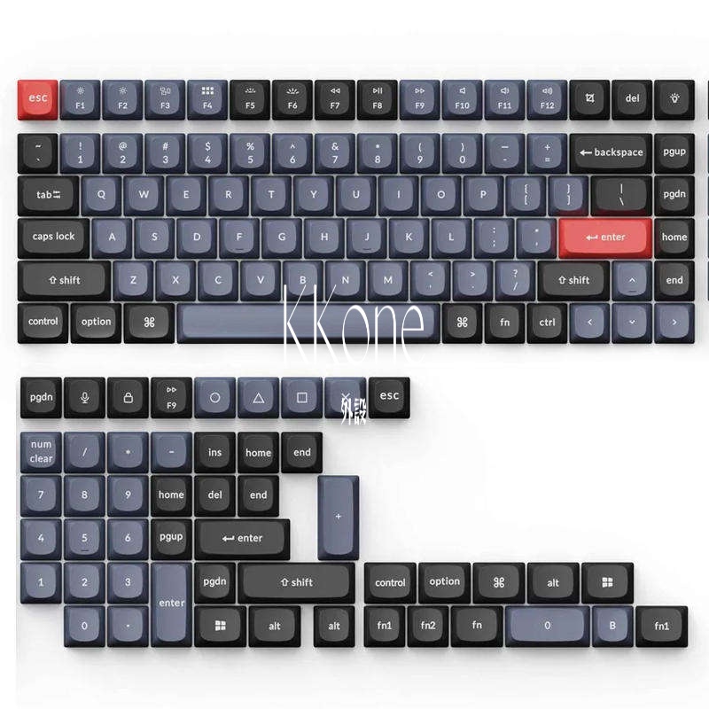 ◤KKone◢ Keychron原廠高度矮軸PBT熱昇華OSA/OEM/XDA鍵帽不透二色拼