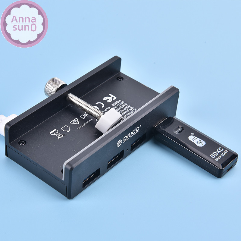 Annasun ORICO 黑色 MH4PU 電腦夾式 4 端口 USB 3.0 Type A HUB 適配器 HG