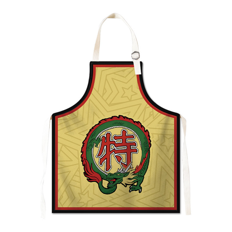 廚房炒菜用的圍裙 夜市大排檔中華小當家Logo印字訂製水果店圍裙