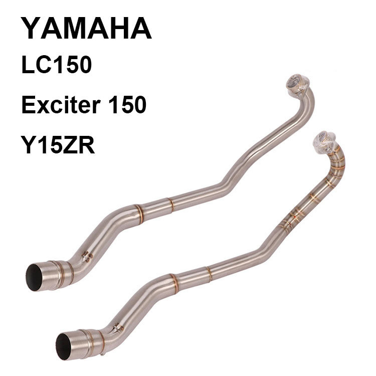 山葉 用於摩托車 YAMAHA LC150 Y15ZR Exciter 150 排氣彎頭管前管的滑動式不銹鋼前連接管