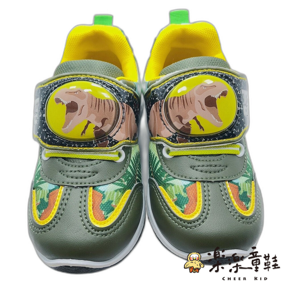 台灣製帥氣恐龍電燈鞋-綠色  另有藍色可選 台灣製 台灣製童鞋 MIT MIT童鞋 恐龍 電燈鞋 K080-1 樂樂童鞋