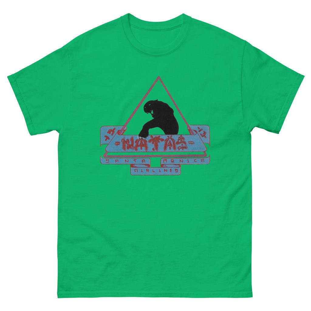Natas Black Panther Santa monica 航空公司復古滑板 t 恤設計