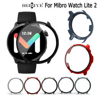 Pc+鋼化玻璃保護殼適用於 Mibro Watch Lite 2 全屏保護殼保險槓蓋