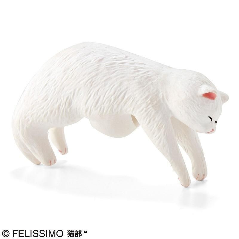 日本 FELISSIMO 躺在雨傘柄上的貓咪/ 白貓 eslite誠品