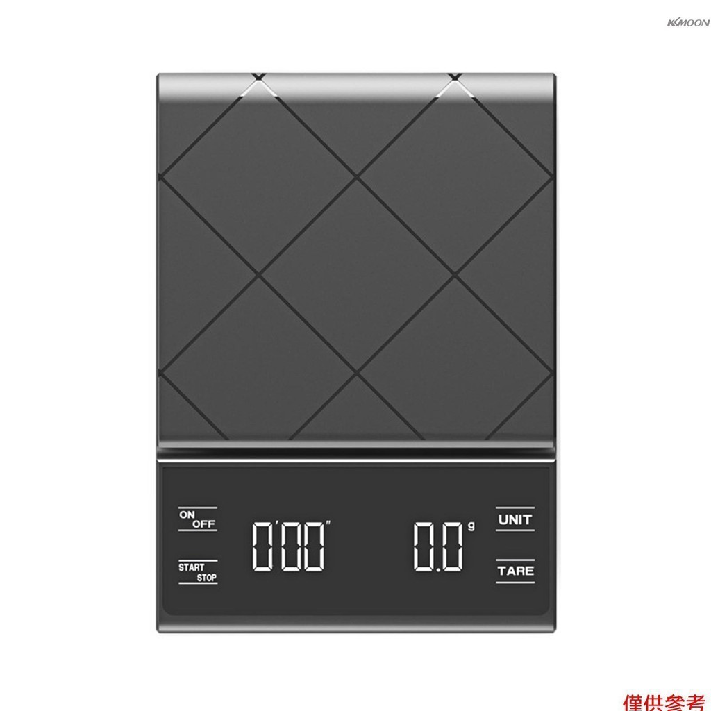帶定時器的咖啡秤數字廚房秤 LED 顯示皮重功能 3000g/ 0.1g 便攜式電子秤克和盎司用於倒入烹飪烘焙