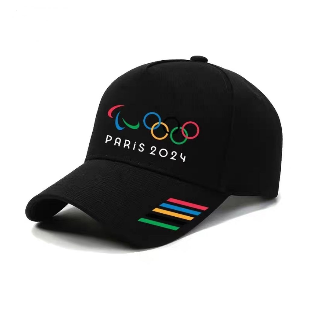 2024最新款2024巴黎奧運會周邊PARIS五環紀念帽戶外遮陽棒球帽運動會鴨舌帽