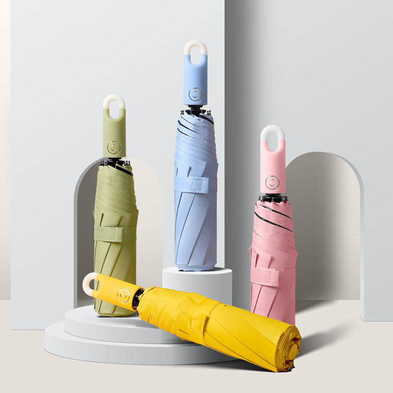 【客製化】【黑膠傘】創意 時尚 甜甜圈 掛鉤傘 全自動 8骨 晴雨傘 防晒 防紫外線 遮陽傘