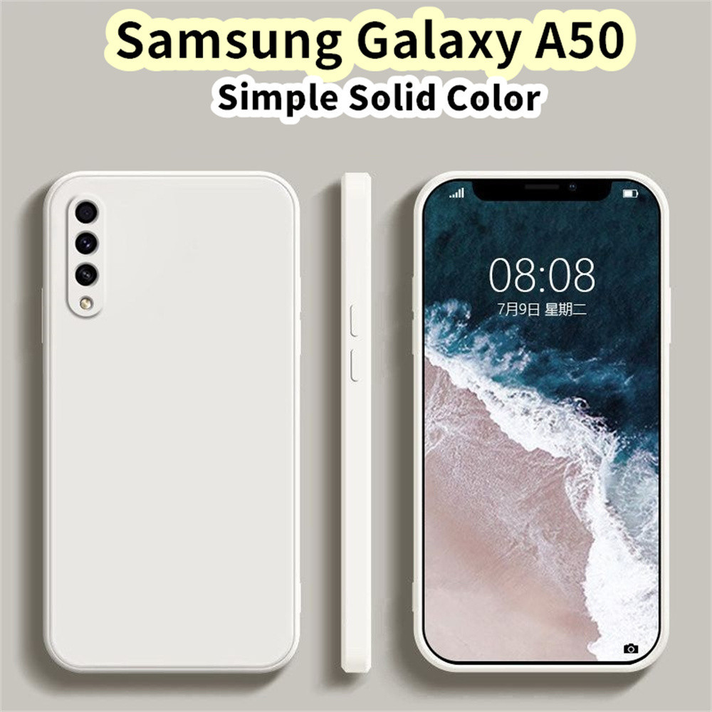 SAMSUNG 【超值】適用於三星 Galaxy A50 矽膠全保護殼防指紋彩色手機殼保護套