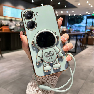 適用於 POCO X7 Pro X 7 C75 防震軟 TPU 支架外殼的電鍍宇航員支架外殼適用於 Redmi Note