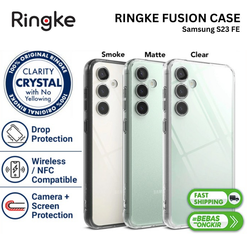 SAMSUNG Ringke Fusion 保護殼三星 Galaxy S23 FE 透明外殼保護套 S23FE