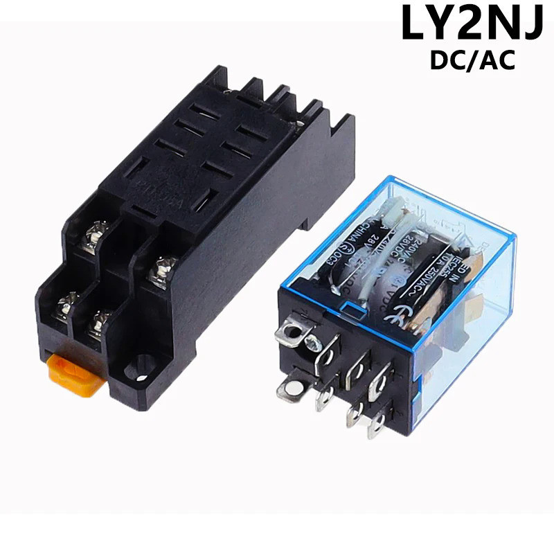 1套 DC12V/24V/36V/48V/110V/220/240V AC 10A 8PIN線圈功率繼電器 DPDT L