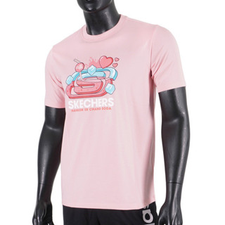 Skechers T恤 男 中性短袖衣 粉紅 L221U041-00BV