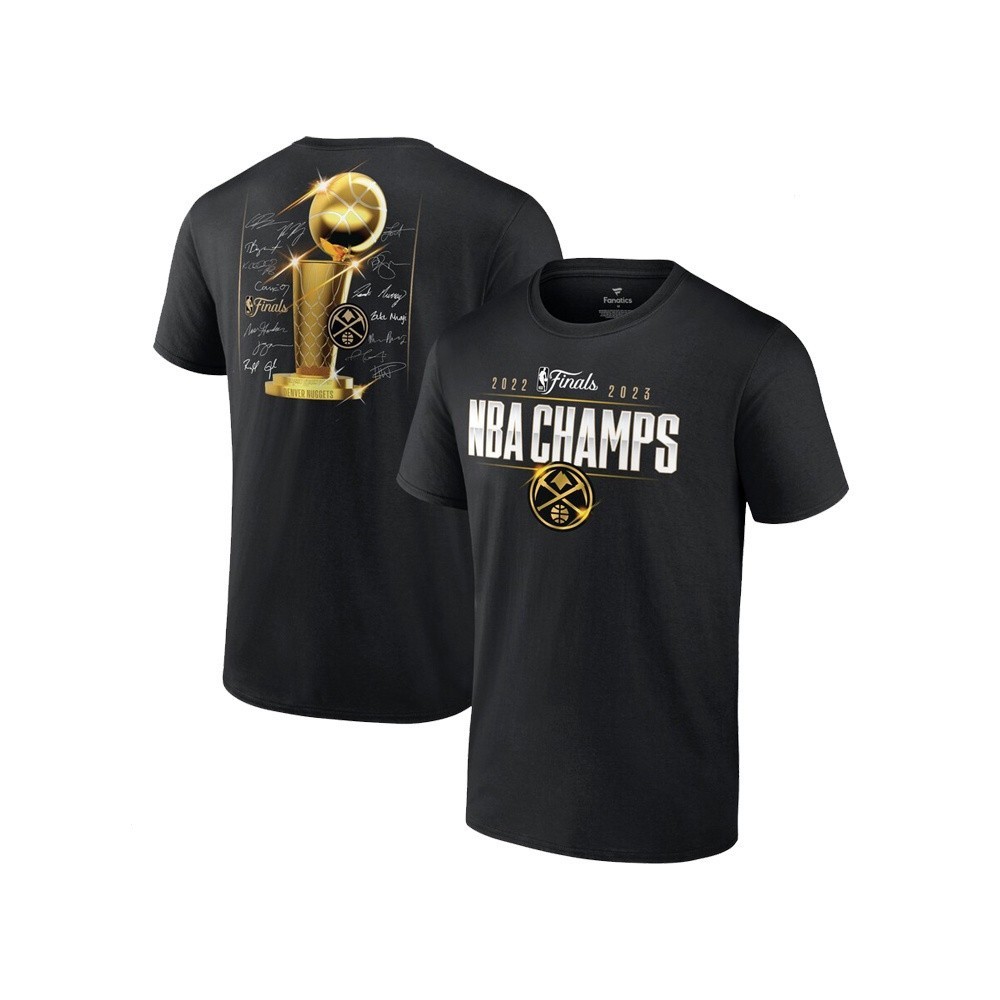2022-2023 NBA 總冠軍 丹佛金塊 Denver Nuggets 黑款 冠軍獎盃 總冠軍T 恤 休閒T恤  短
