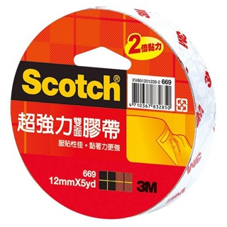 【快樂文具】3M 超強力雙面膠帶 6/12/18/24/36/48MM / 強力雙面膠帶 雙面膠帶