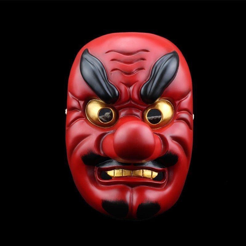 日本能劇天狗面具佛教般若裝扮紋身COS武士面具PVC面具 熱賣