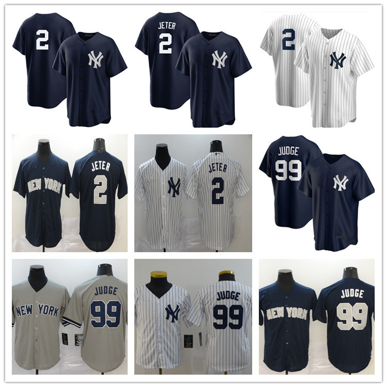 現貨速發！！洋基隊Yankees棒球服2#JETER  99#JUDGE 藍色白色小外套訓練服 刺繡 8RHA