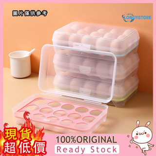 [樂雅居] 廚房15格冰箱雞蛋盒保鮮盒塑膠便攜食品收納收納盒透明蛋託盒子