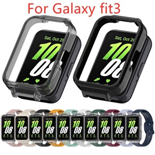 SAMSUNG 適用於三星 Galaxy Fit3 SM-R390 手鍊配件的 PC 外殼 + 矽膠錶帶