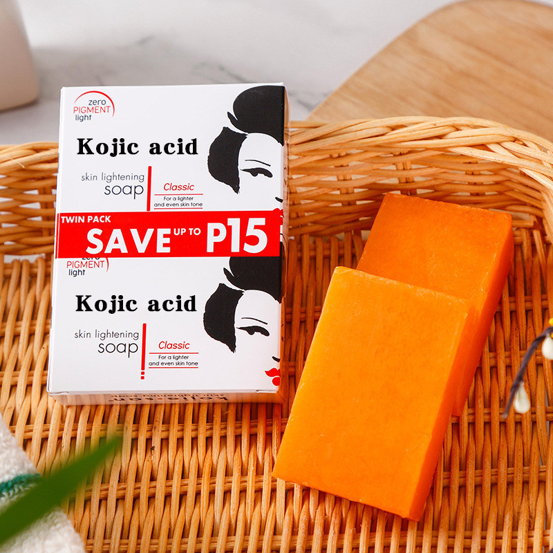 in stock#跨境外貿Kojic acid soap曲酸皁木瓜皁肥皂手工精油皁菲律賓香皂3tk