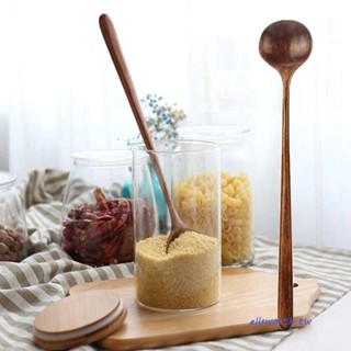 ELLSWORTH勺子韓式風格混合圓天然木材木制的長柄廚房用具