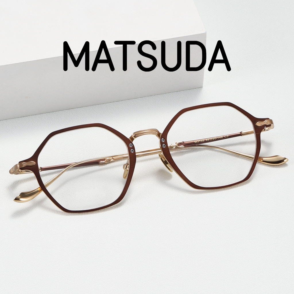 【Ti鈦眼鏡】松田MATSUDA 日本手工眼鏡 M3133 純鈦眼鏡框 藝文雙色異性眼鏡架超輕素顏眼鏡