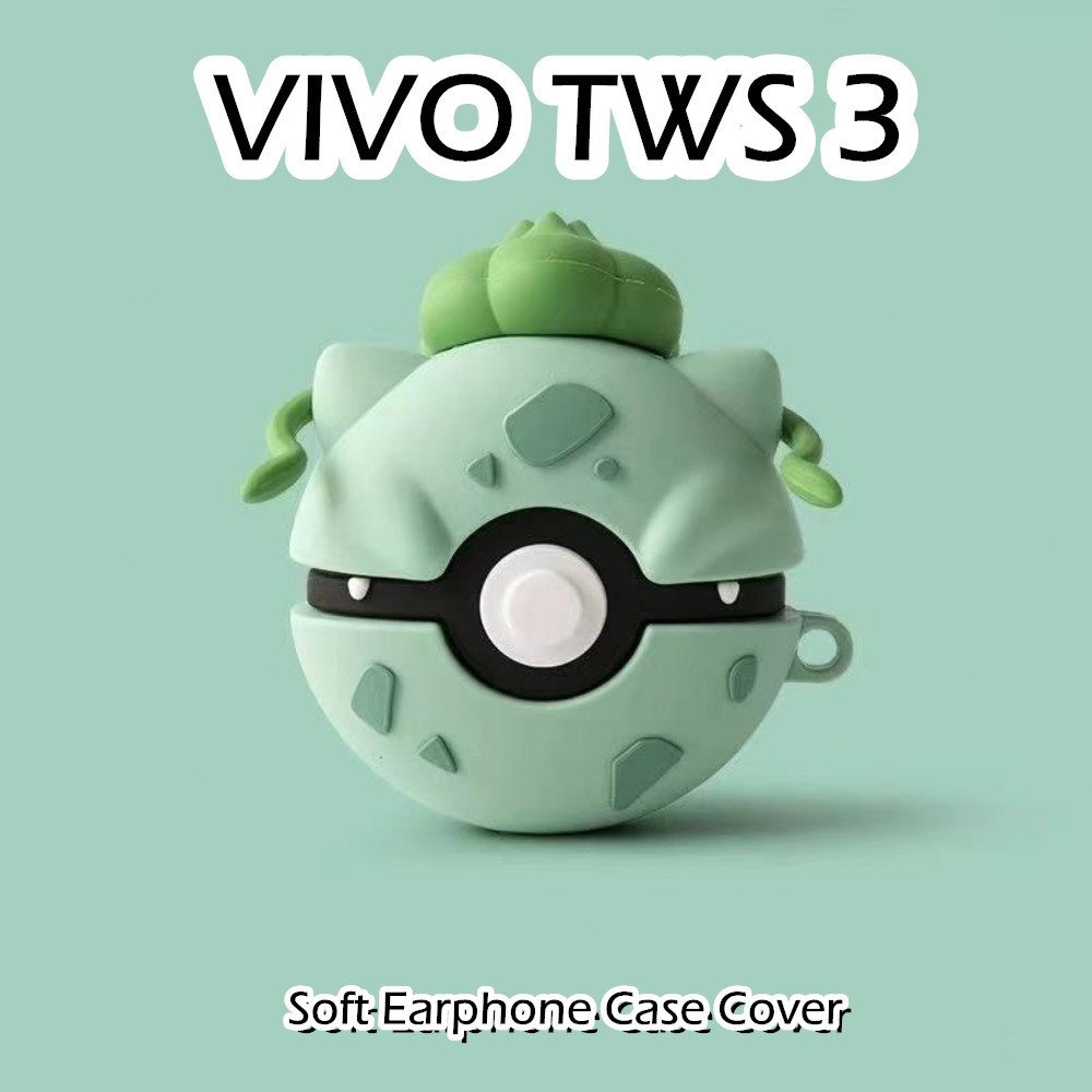 【潮流正面】適用於VIVO Tws 3 Case 情侶可愛卡通造型軟矽膠耳機套外殼保護套 NO.2