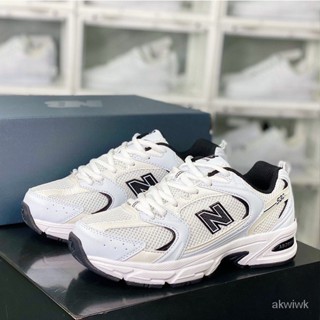 紐巴倫 Newbaron New Balance NB 530 復古白色黑色細節休閒跑鞋運動鞋男士女士 mr530ewb