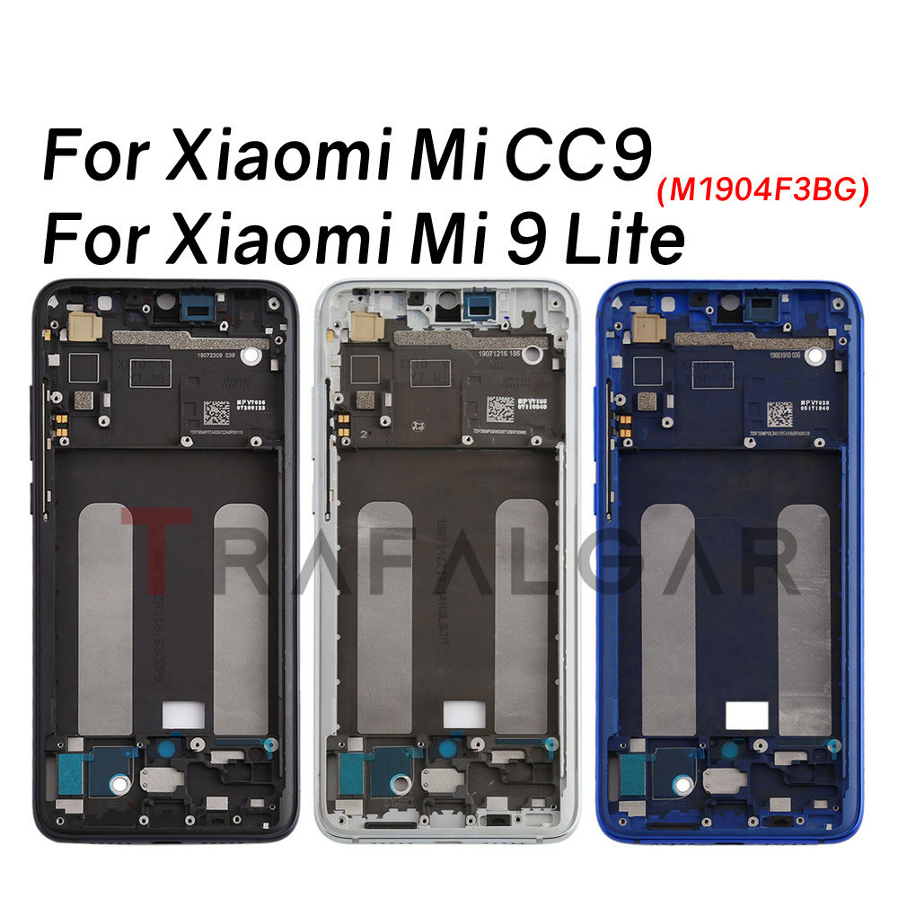 XIAOMI MI 用於小米米 9 Lite CC9 中框外殼擋板機箱板更換 M1904F3BG 的液晶屏前框