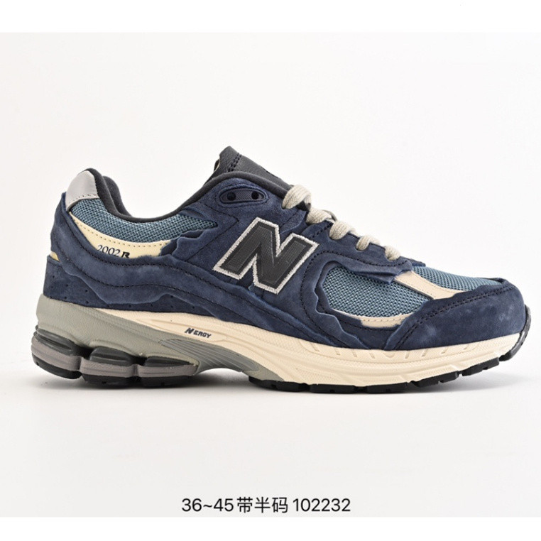 N-b 2002R“保護包”系列復古爸爸風休閒運動慢跑鞋“海軍藍白