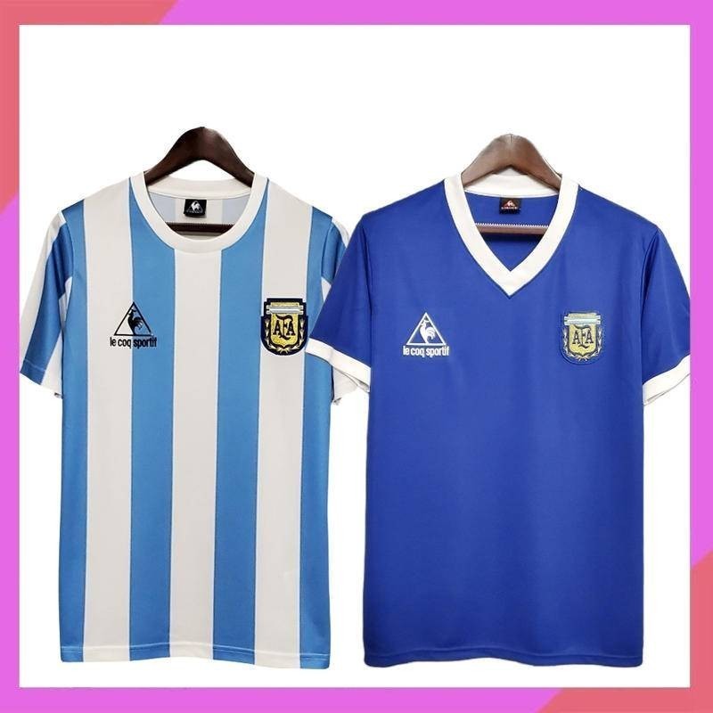 1986 年阿根廷主場復古足球球衣足球馬拉多納 #10