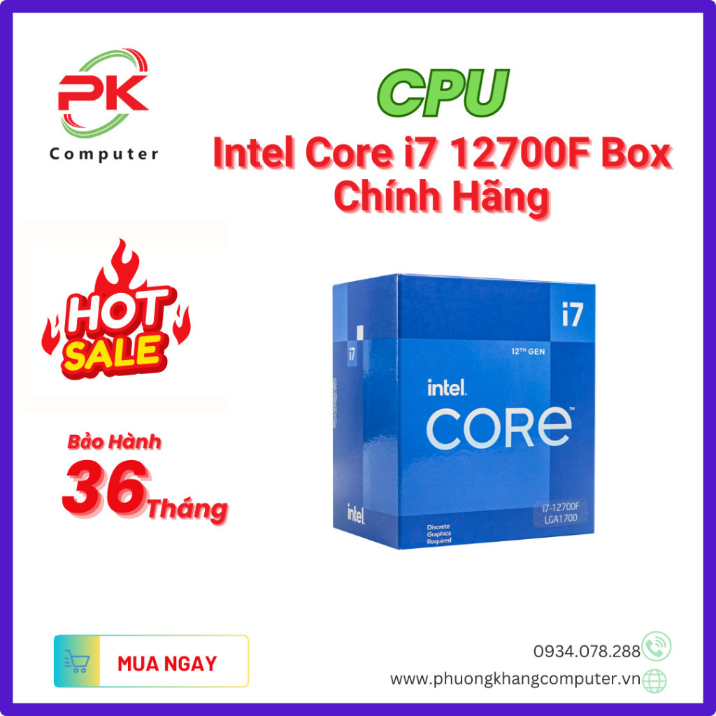 Intel CORE I7-12700F CPU(最高 4.8GHZ、12 核 20 線程、25MB CACHE、125