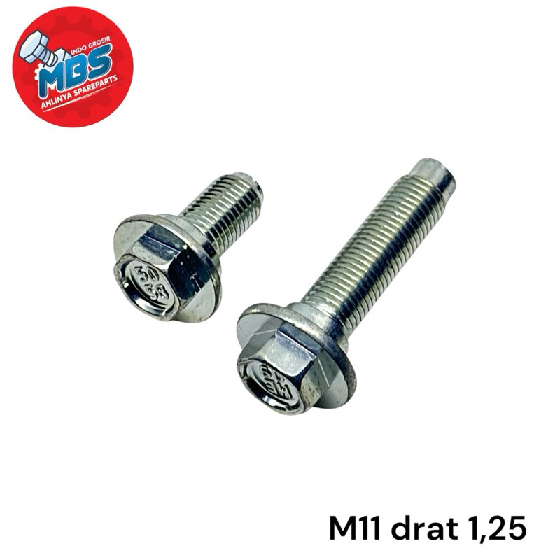 Big MBS M11 螺栓 1.25 螺紋柔性螺栓通用安全帶螺栓 M11x25 m11x50 2.5cm 5cm 原裝