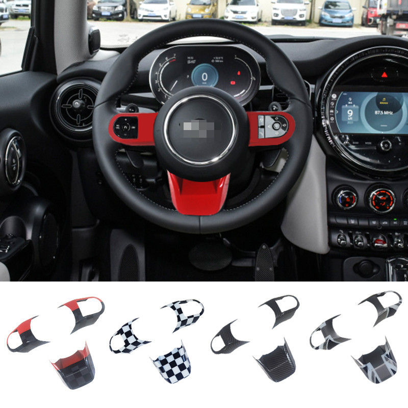 全新英國國旗汽車方向盤面板按鈕貼紙蓋適用於 Mini Cooper S JCW F54 F55 F56 F57 F60
