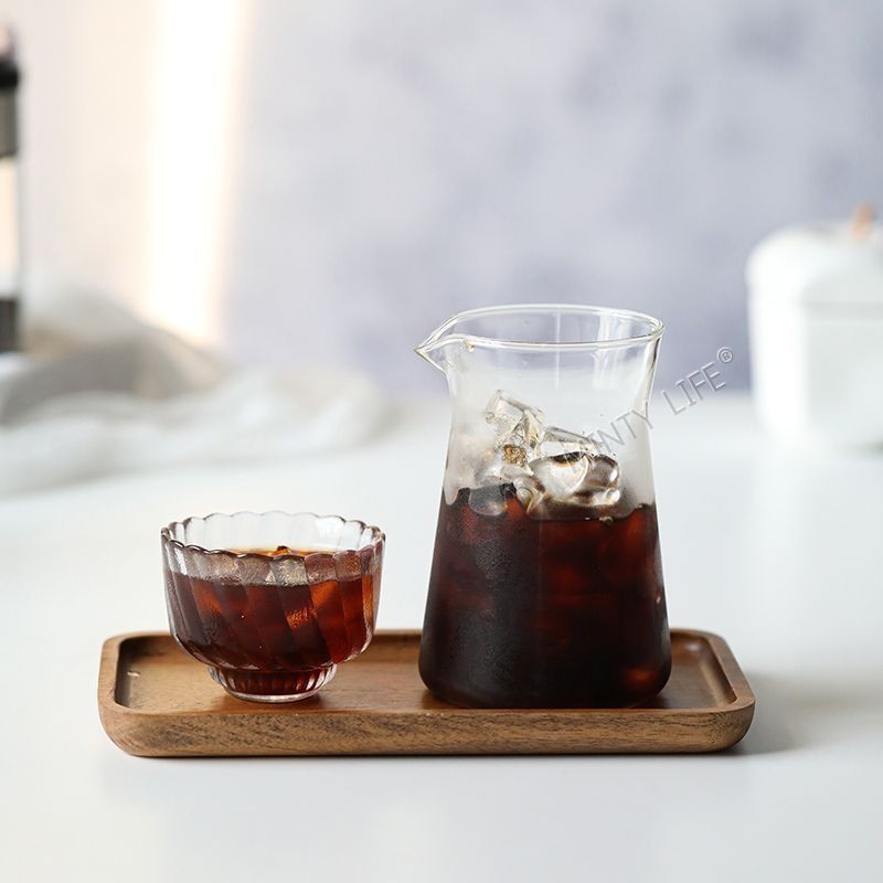 玻璃杯 ins 分享杯 手衝玻璃分享壺 耐熱玻璃咖啡壺 帶導流嘴冰滴咖啡  美式咖啡杯