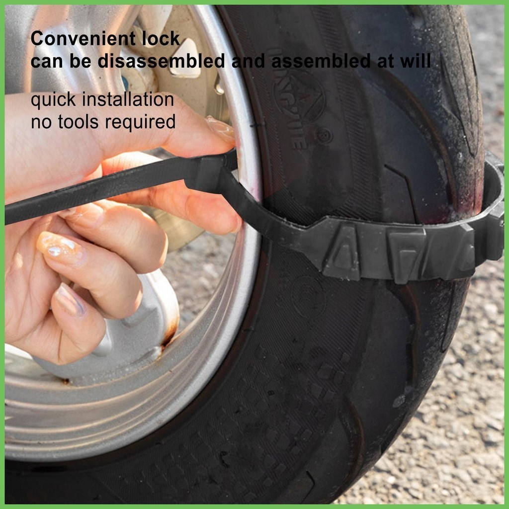雪地摩托車輪胎防滑鏈可調節破冰輪胎鏈寒冷天氣尼龍雪鏈適用於 haoyistw haoyistw