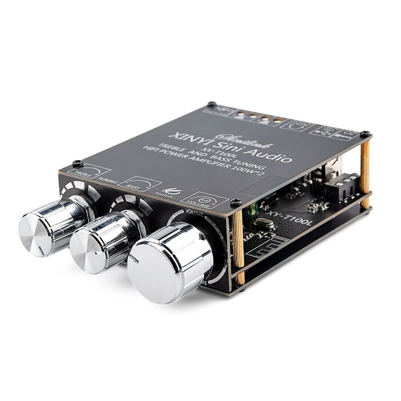 XY-T100L 藍牙5.0帶前級高低音調整立體聲數字HIFI功放板模塊100W