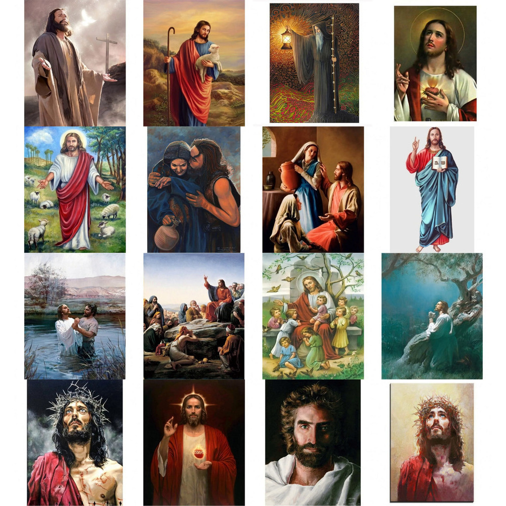 耶穌神畫、古典基督教藝術畫布、海報和版畫、客廳牆壁藝術圖片、家居裝飾、壁畫
