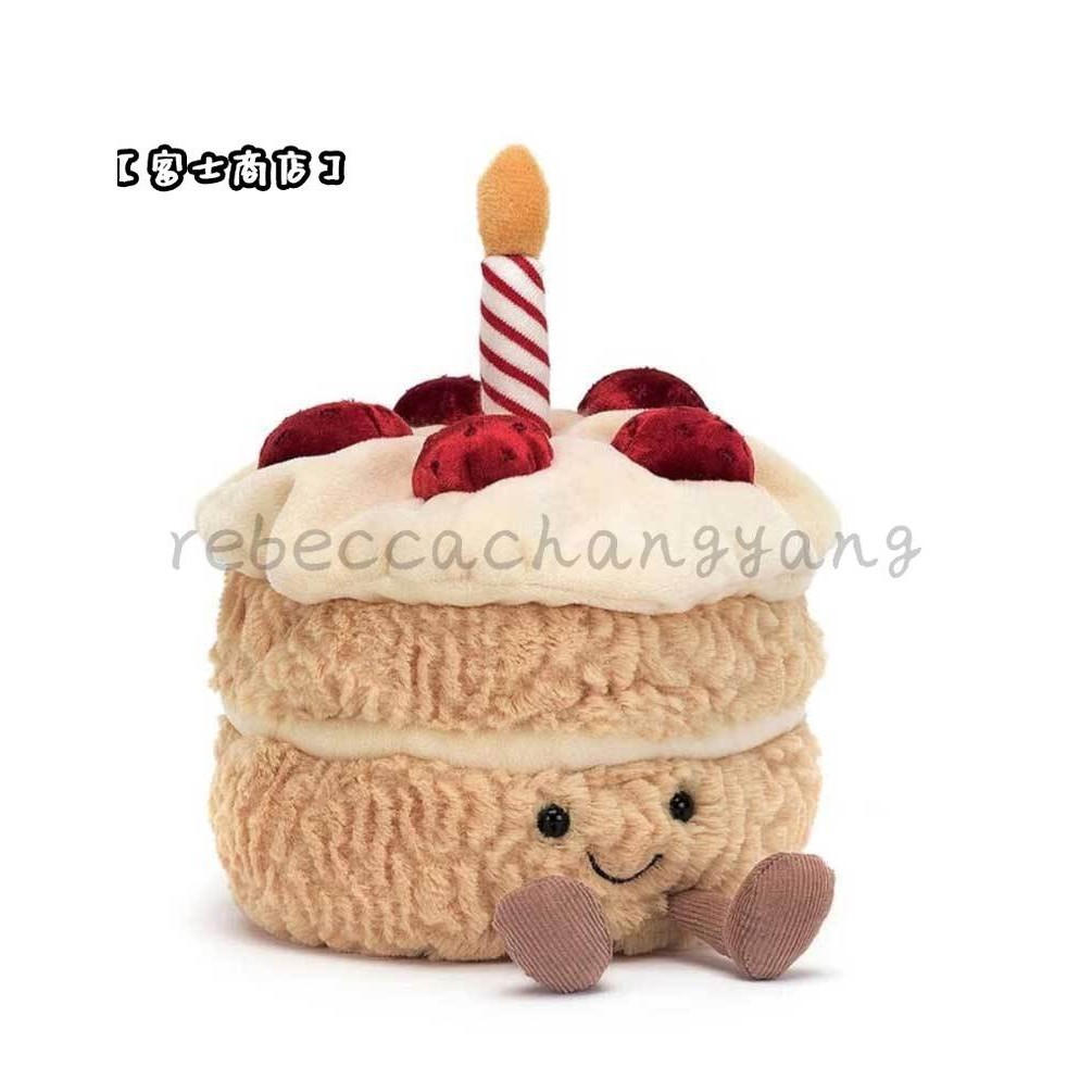 英國JEIIYCAT 生日蛋糕毛絨玩具 蠟燭毛絨玩具 蛋糕玩偶 送生日禮物 生日蛋糕毛絨娃娃 玩偶玩具 兒童禮物