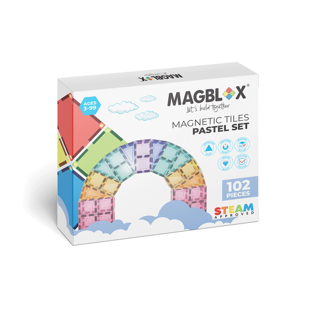 澳洲 Magblox® 美學磁力片/ 102pcs Set/ 粉彩經典組 eslite誠品