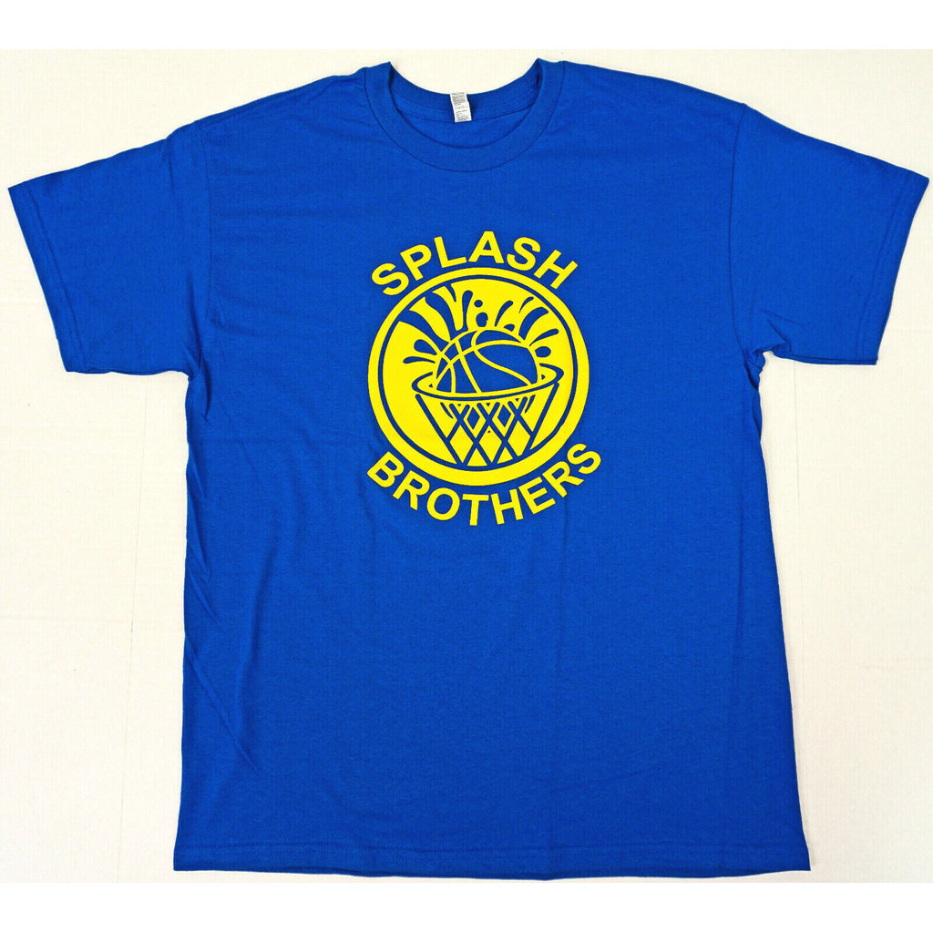 Splash Brothers T 恤 Bros Curry Thompson T 恤成人男式藍色全新