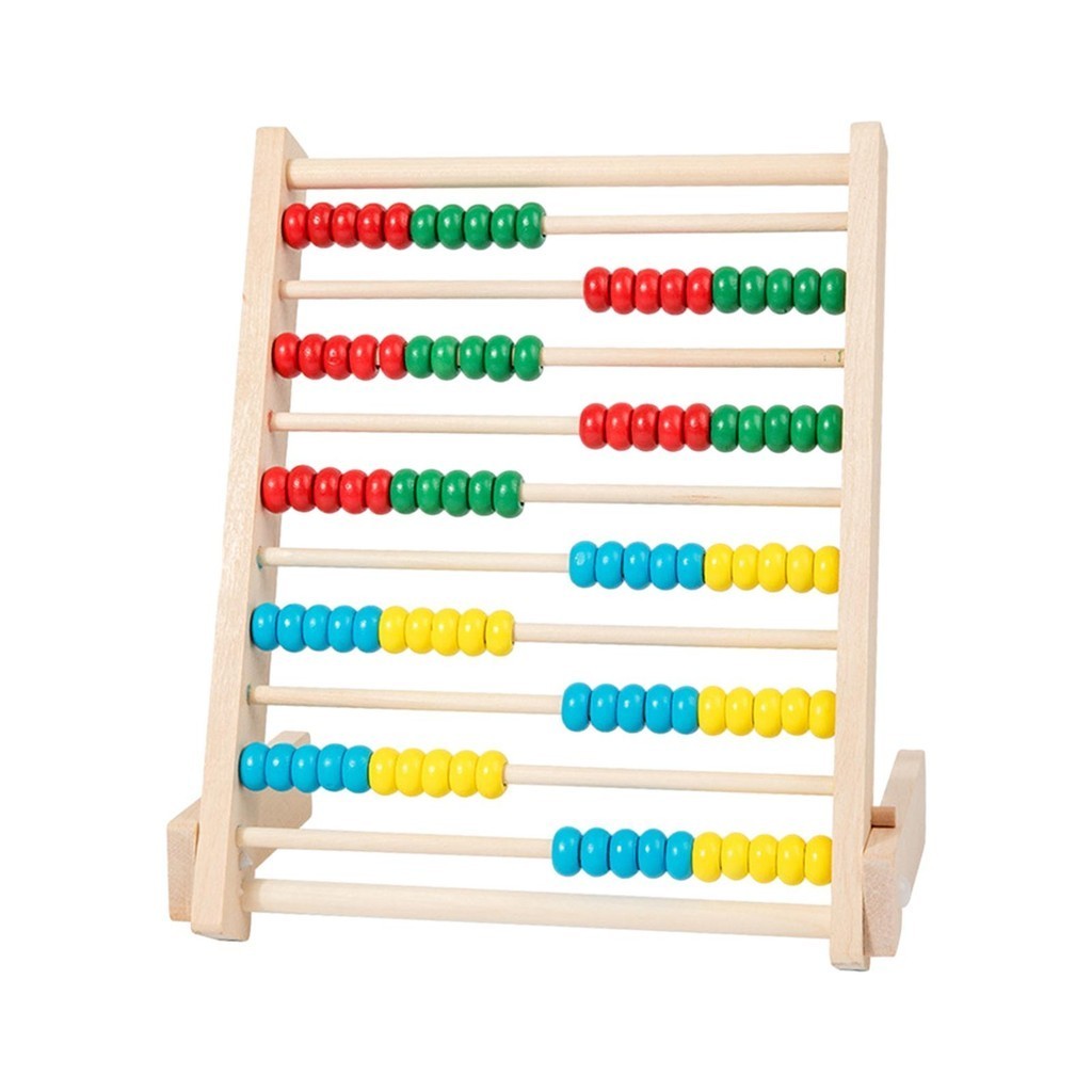 [WhbadguyojTW] 10 排木製計數架算盤木製數學遊戲玩具小學兒童