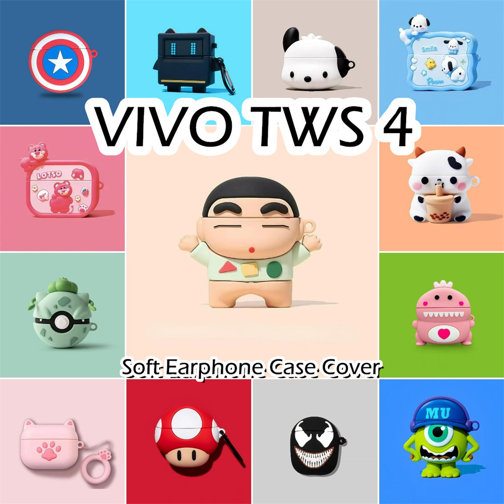 [有貨] 適用於 VIVO TWS 4 Case 趣味卡通造型軟矽膠耳機套外殼保護套 NO.2