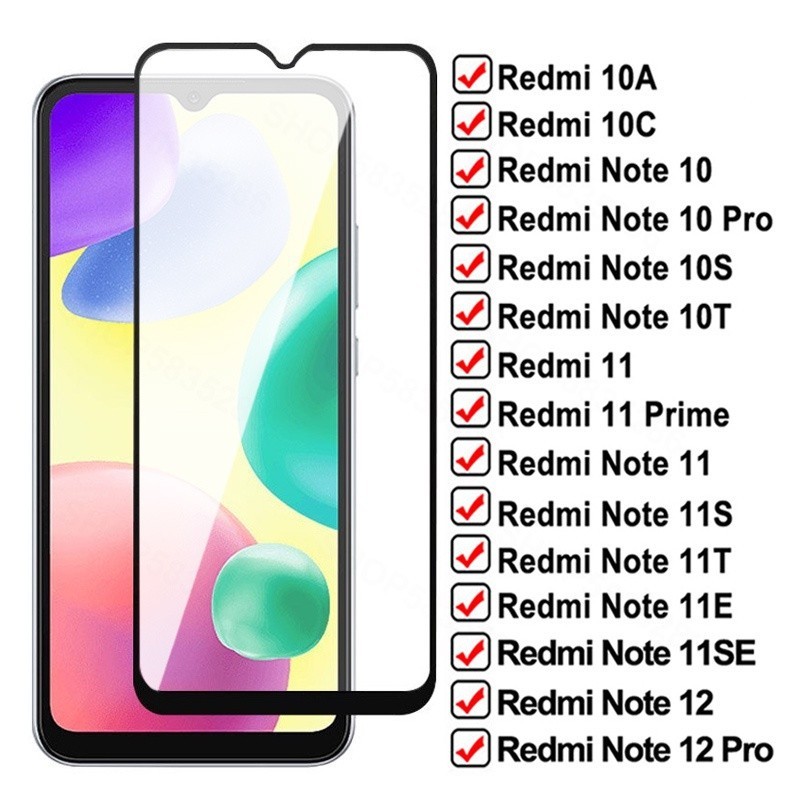 REDMI XIAOMI 適用於小米紅米 10A 10C 11 Prime 屏幕保護膜 Note 10 12 10T 1