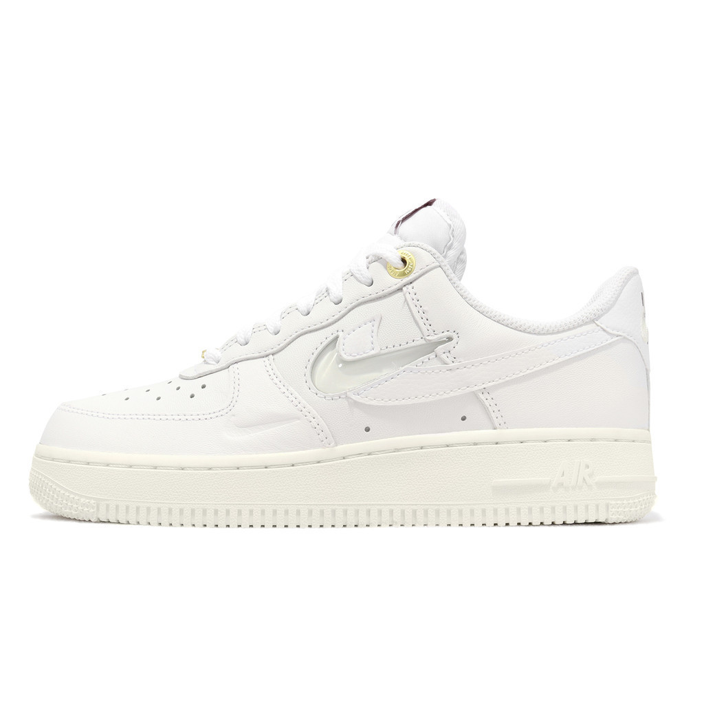 Nike 休閒鞋 Wmns Air Force 1 07 PRM 白 大小勾 金扣 解構 女鞋  DZ5616-100