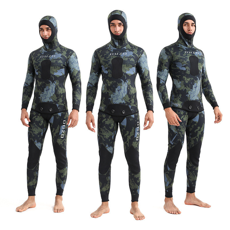 IBUY 3mm獵魚服潛水服 防寒保暖分體遊泳衣 衝浪衣 自由潛漁獵服水母衣 防磨衣防寒衣潛水衣泳裝連身泳衣 分體潛水服