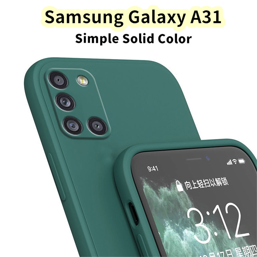 SAMSUNG 【超值】適用於三星 Galaxy A31 矽膠全保護殼防污彩色手機殼保護套