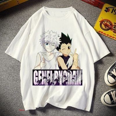 《台灣出貨》明星應援周邊 全職獵人t恤奇犽周邊日系動漫寬鬆學生短袖小傑幻影旅團西索衣服Z