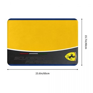 新款 Scuderia Ferrari 浴室法蘭絨地墊 廁所衛生間防滑腳墊 茶几門口吸水地墊 速乾進門地毯 客廳沙發臥室